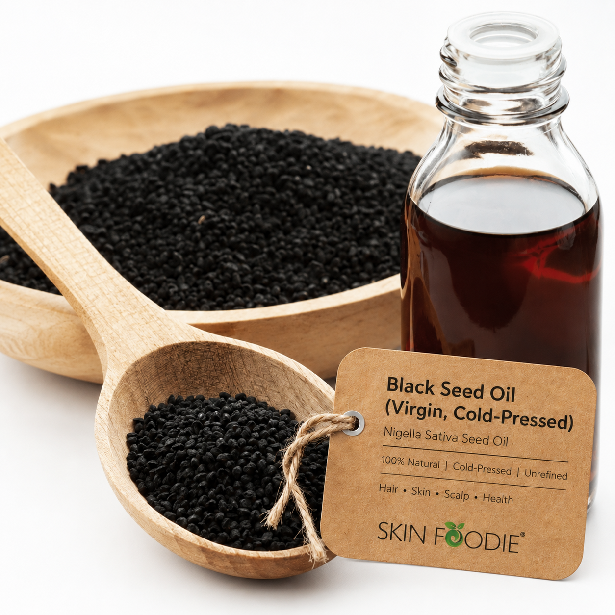 SKINFOODIE-BLACK-SEED-OIL-SKINFOOD-NIGERIA Virgin Black Seed Oil - ( Cumin Seed Oil) - Image 1